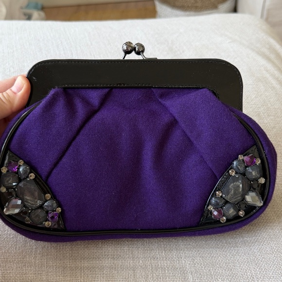 Neiman Marcus Handbags - Free People Brand Vintage Retro 50s 60s Look Shoulder Purple Jewels Bag 🌈